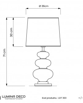 LAMPA NOCNA BIAŁO-SREBRNA BRISTON