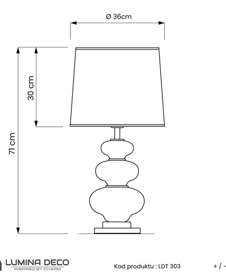 LAMPA NOCNA CZARNO-SREBRNA BRISTON