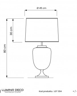 LAMPA NOCNA GLAMOUR BIAŁA OLIMPIA