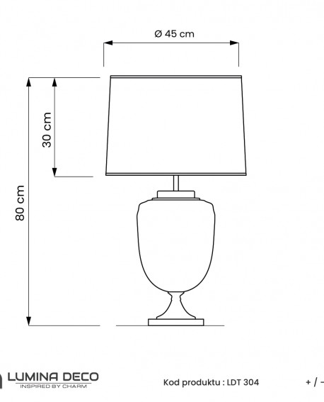 LAMPA NOCNA GLAMOUR BIAŁA OLIMPIA