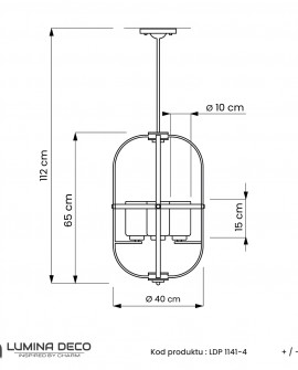 LAMPA WISZĄCA LOFT CZARNO-MOSIĘŻNA MONTEREY W4