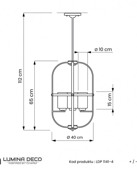 LAMPA WISZĄCA LOFT CZARNO-MOSIĘŻNA MONTEREY W4