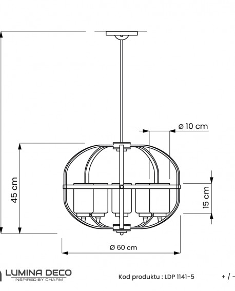 LAMPA WISZĄCA LOFT CZARNO-MOSIĘŻNA MONTEREY W5