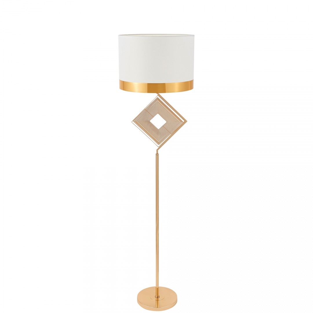 LAMPA STOJĄCA PODŁOGOWA BIAŁO-ZŁOTA BENARDI