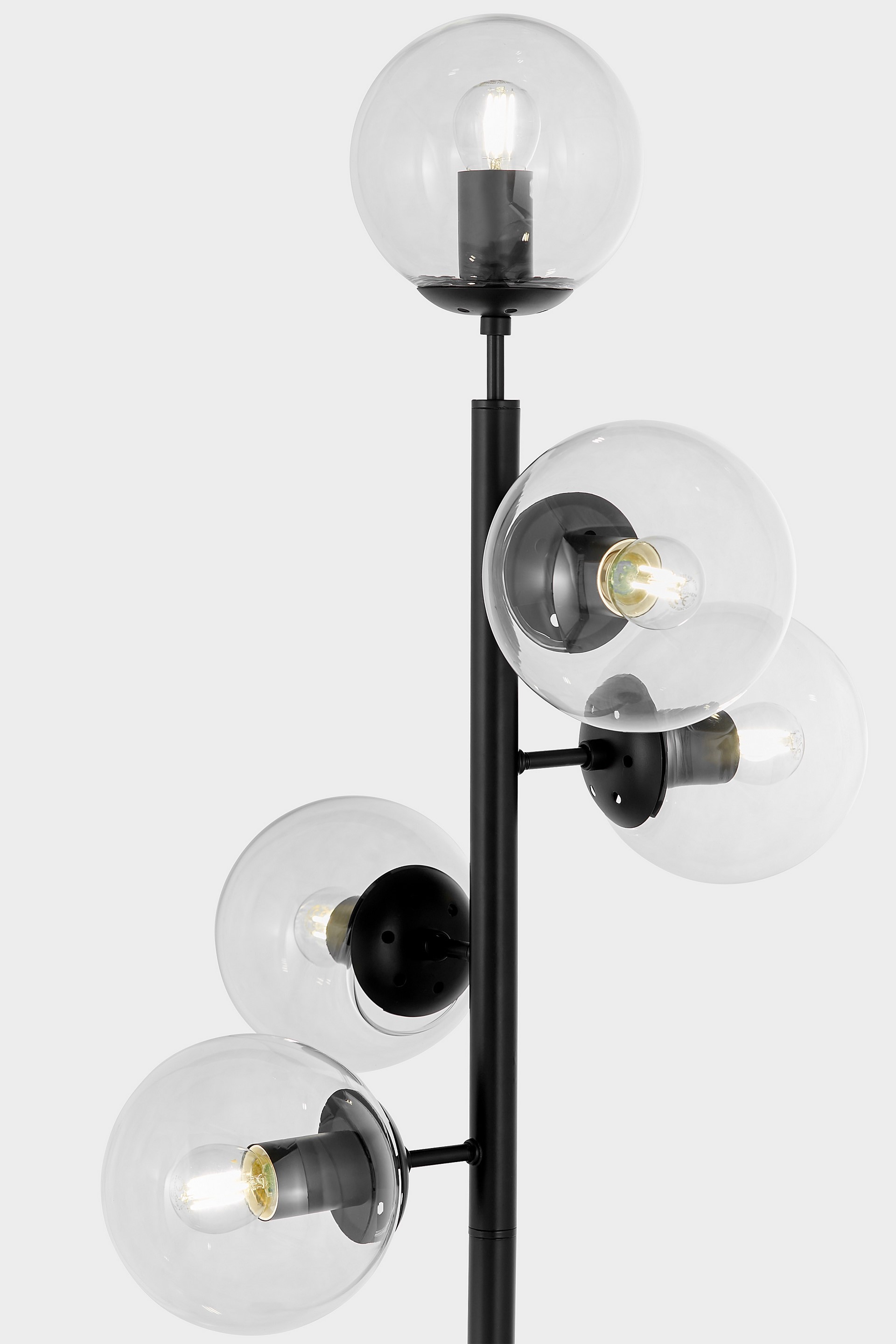 Lampa stojąca podłogowa czarna CEREDO W5 - wymiary