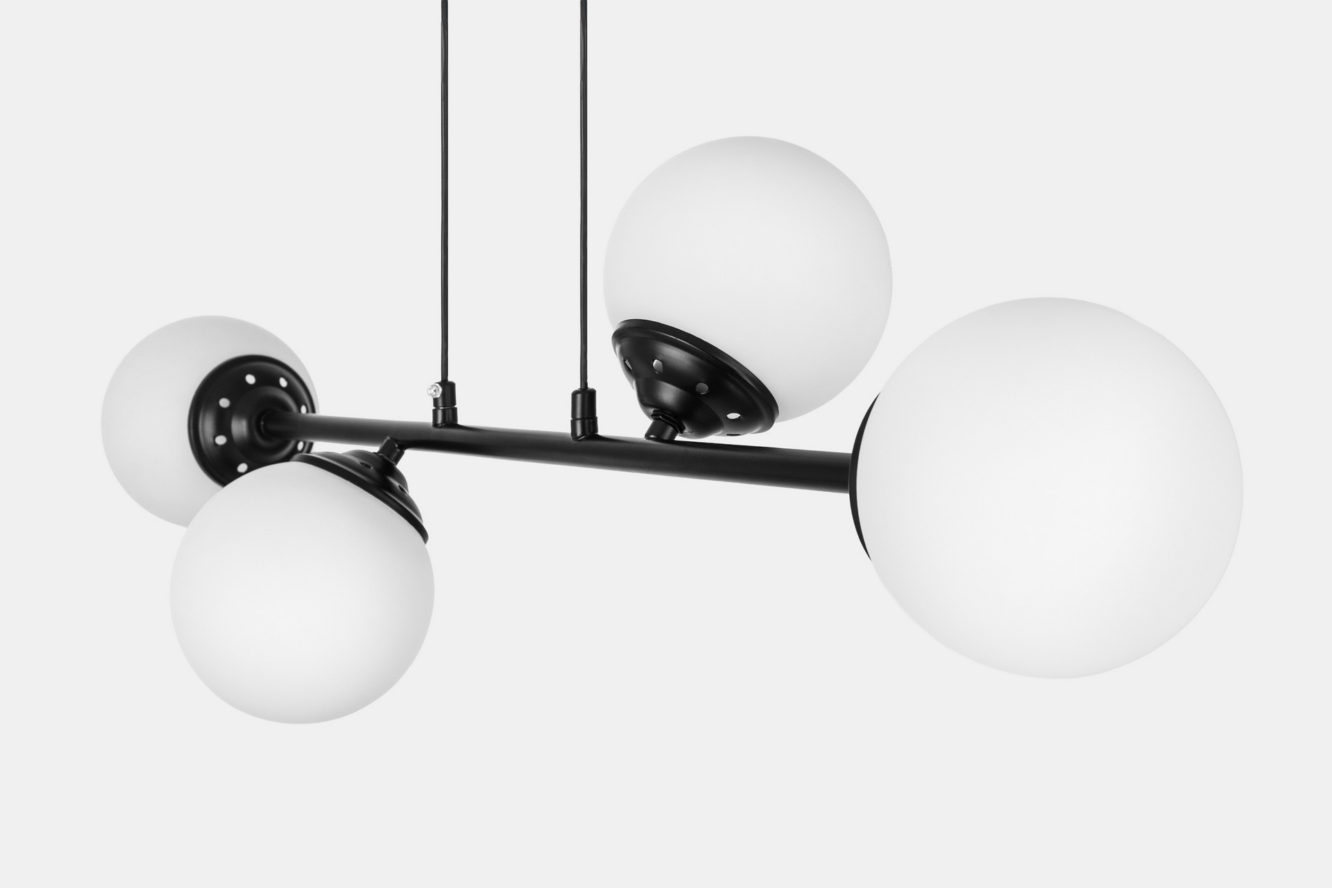 Nowoczesna lampa wisząca czarna FINO W4 w aranżacji