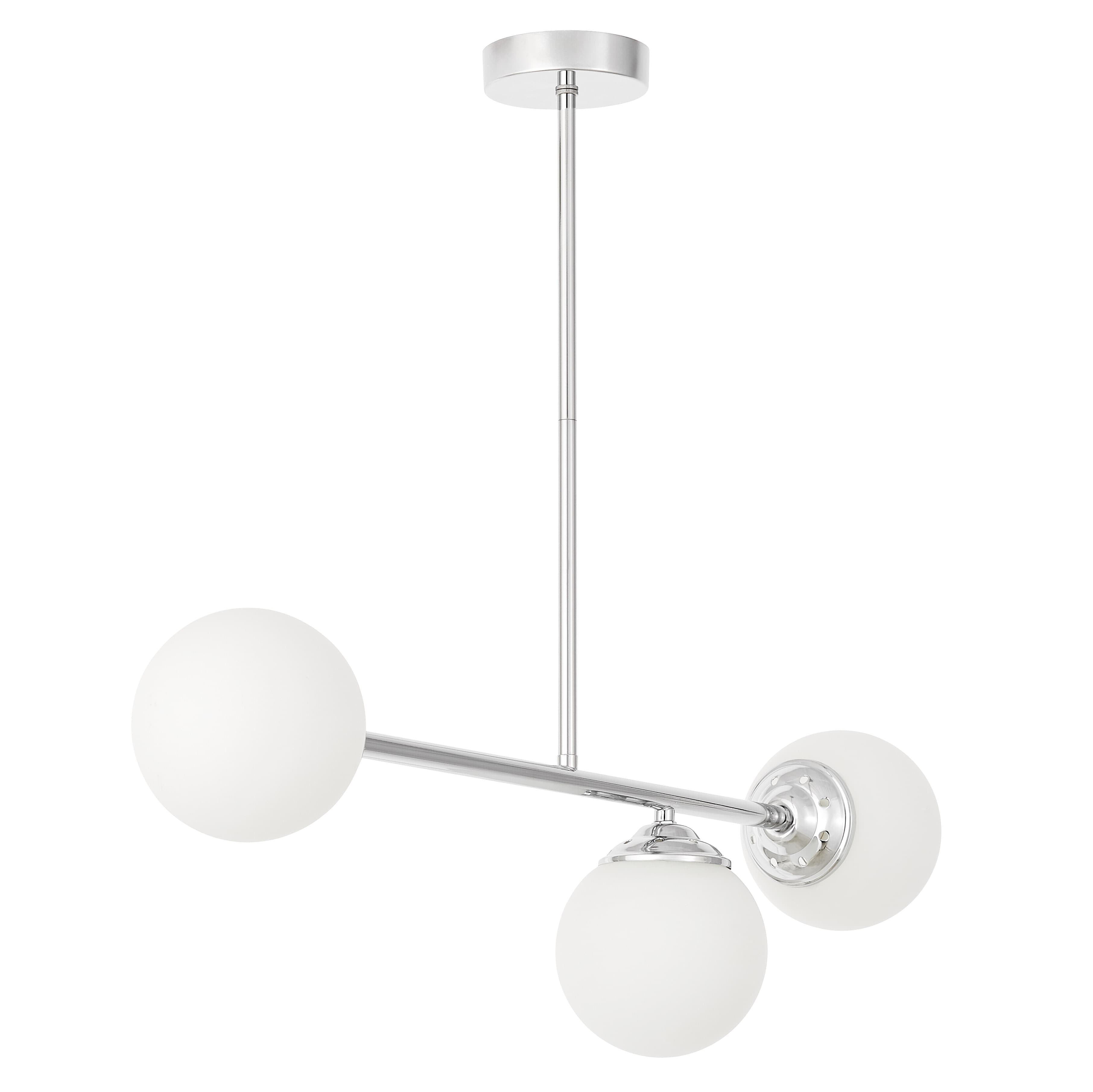 Nowoczesna lampa sufitowa wisząca chromowana FINO W3 we wnętrzu