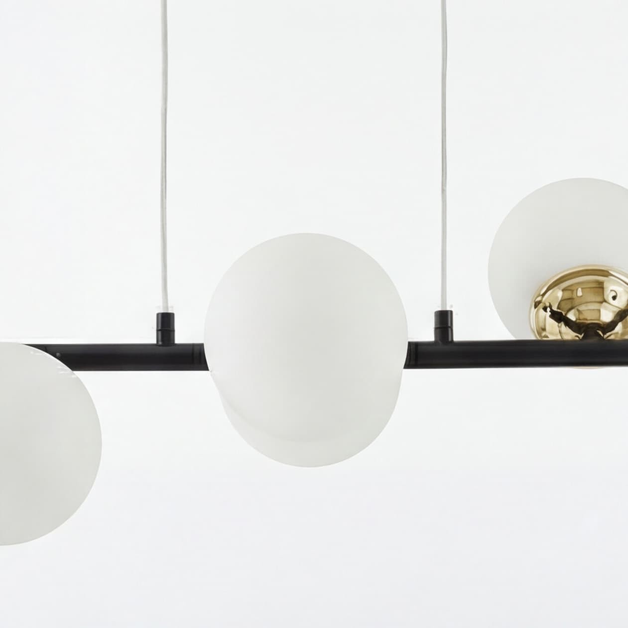 Nowoczesna lampa wisząca czarno-złota FINO W6 - wymiary