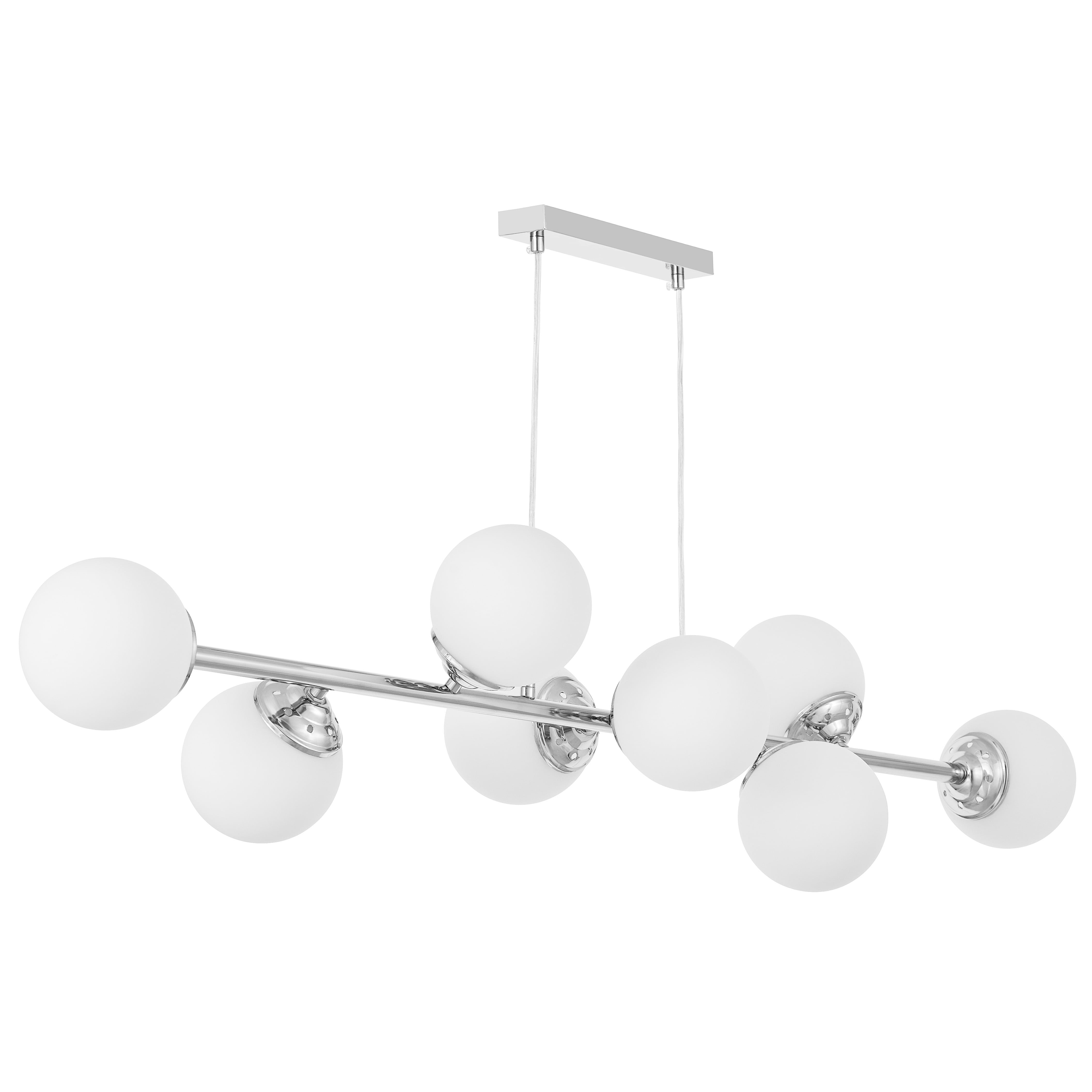 Nowoczesna lampa wisząca chromowana FINO W8 - wymiary