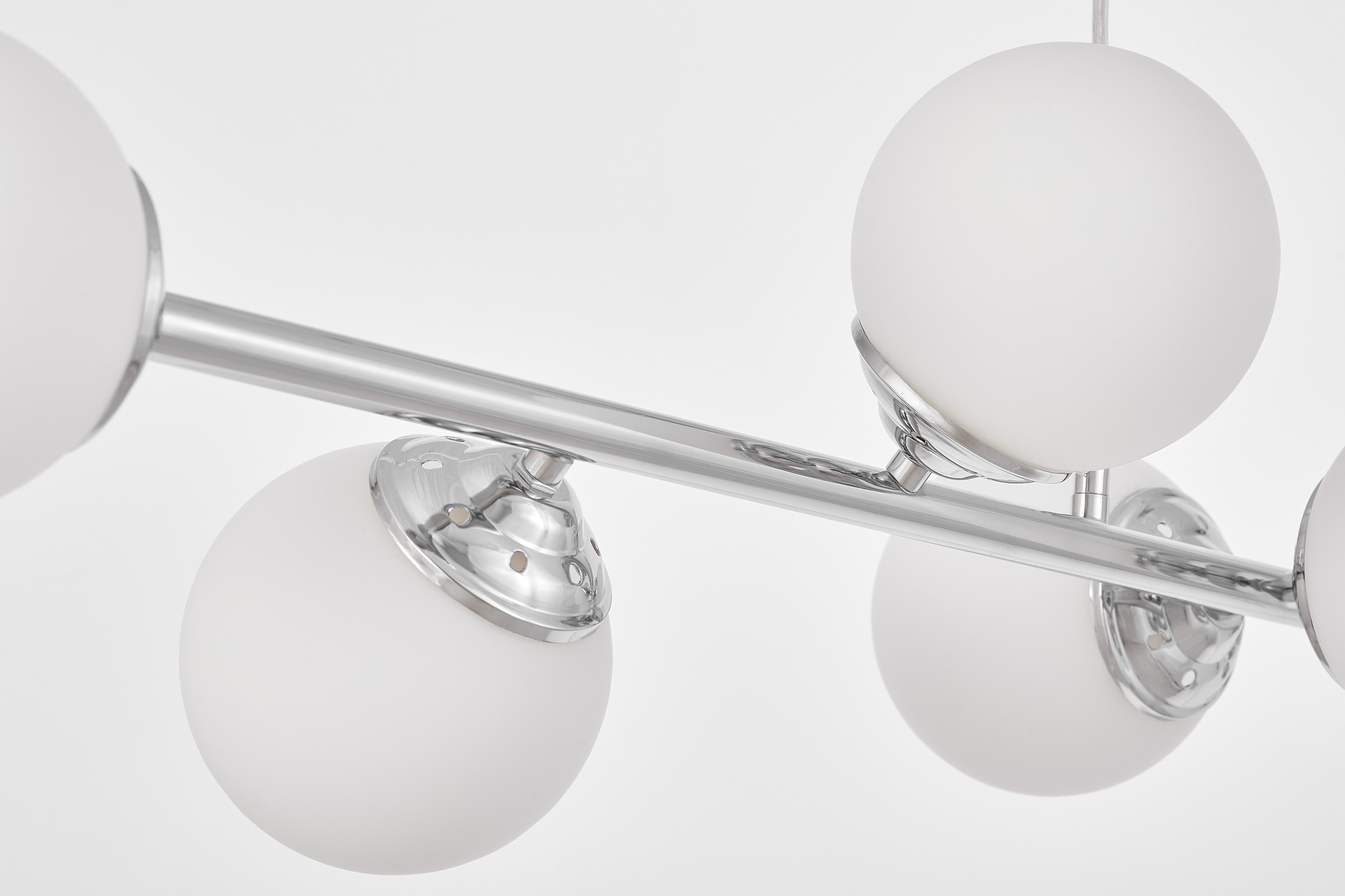 Nowoczesna lampa wisząca chromowana FINO W8 w aranżacji