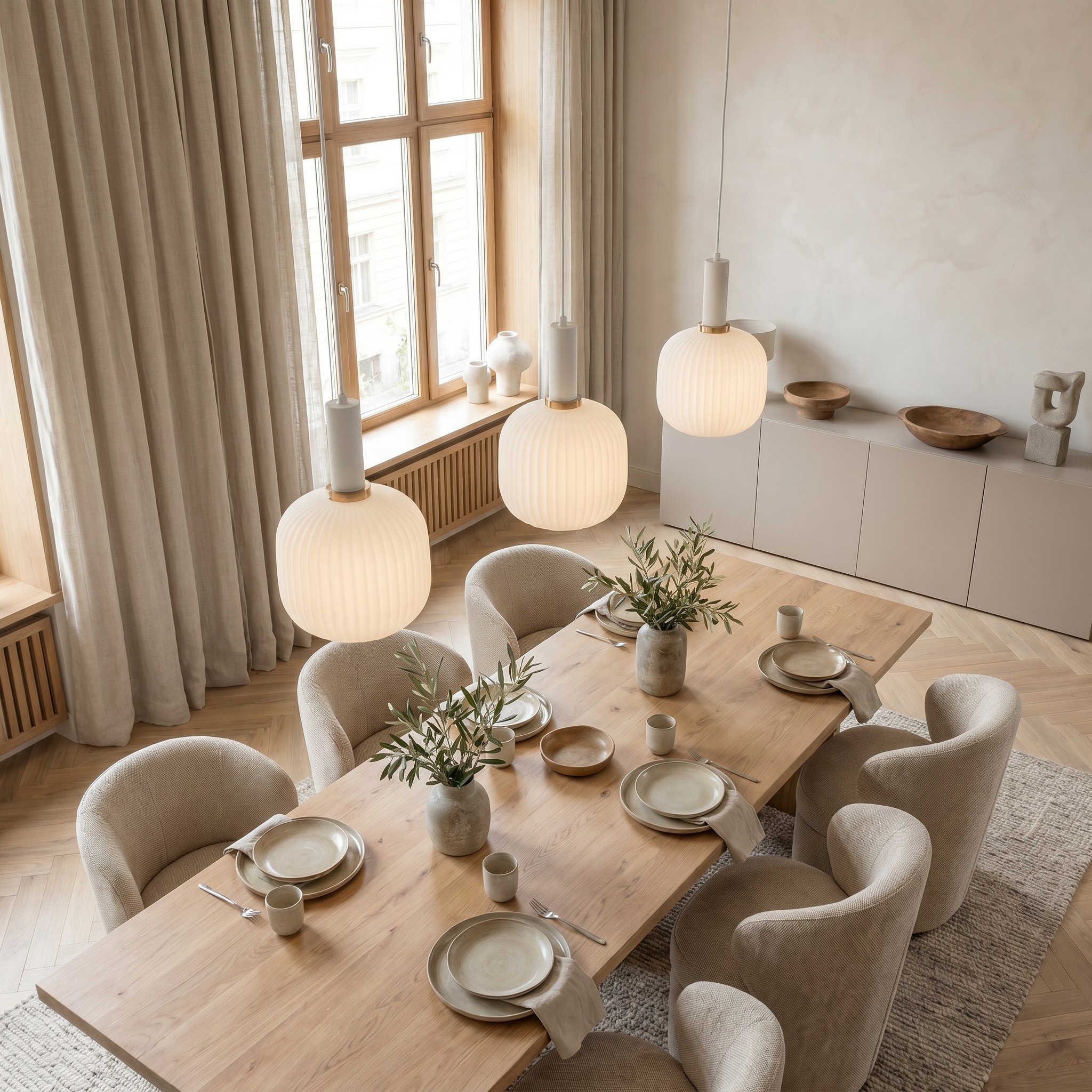 LAMPA WISZĄCA LOFT BIAŁA GATO we wnętrzu
