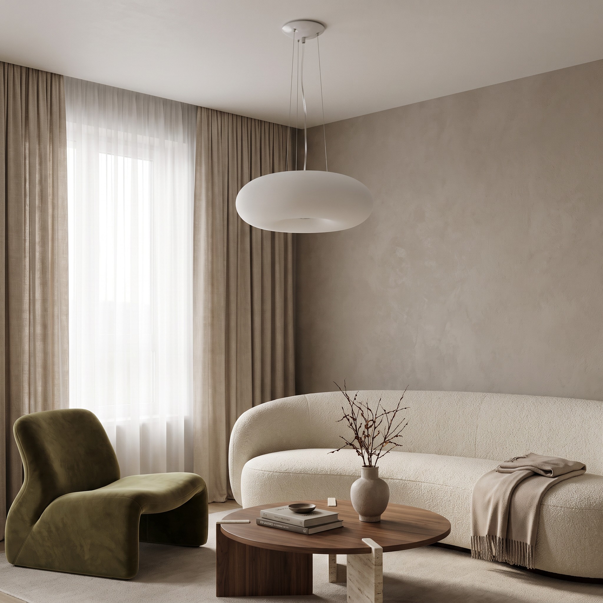 Nowoczesna lampa wisząca BIANTE D38 we wnętrzu