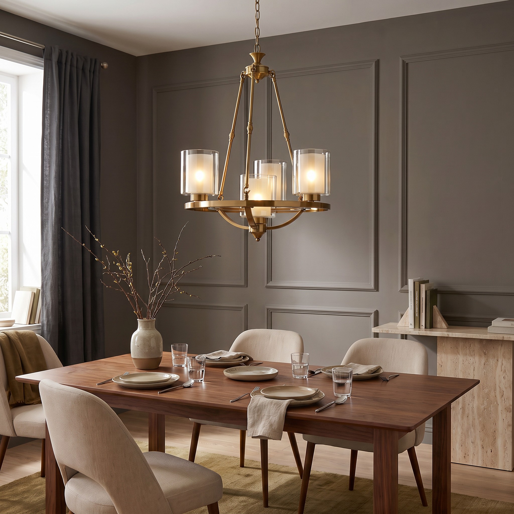 LAMPA WISZĄCA LOFT MOSIĘŻNA SANTINI W4 w aranżacji