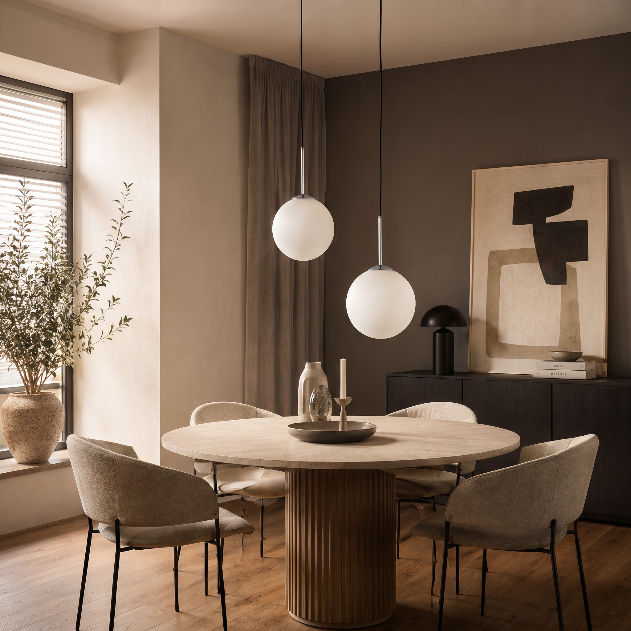 NOWOCZESNA LAMPA WISZĄCA CHROMOWANA FREDICA D30 w aranżacji