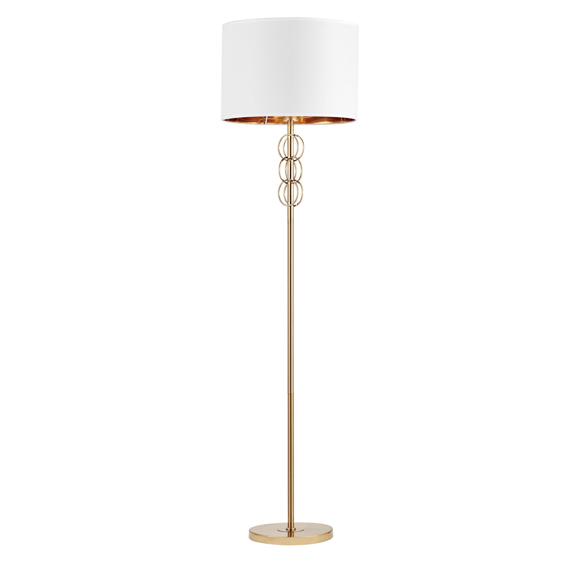 LAMPA STOJĄCA PODŁOGOWA BIAŁO-MOSIĘŻNA AZZARIA