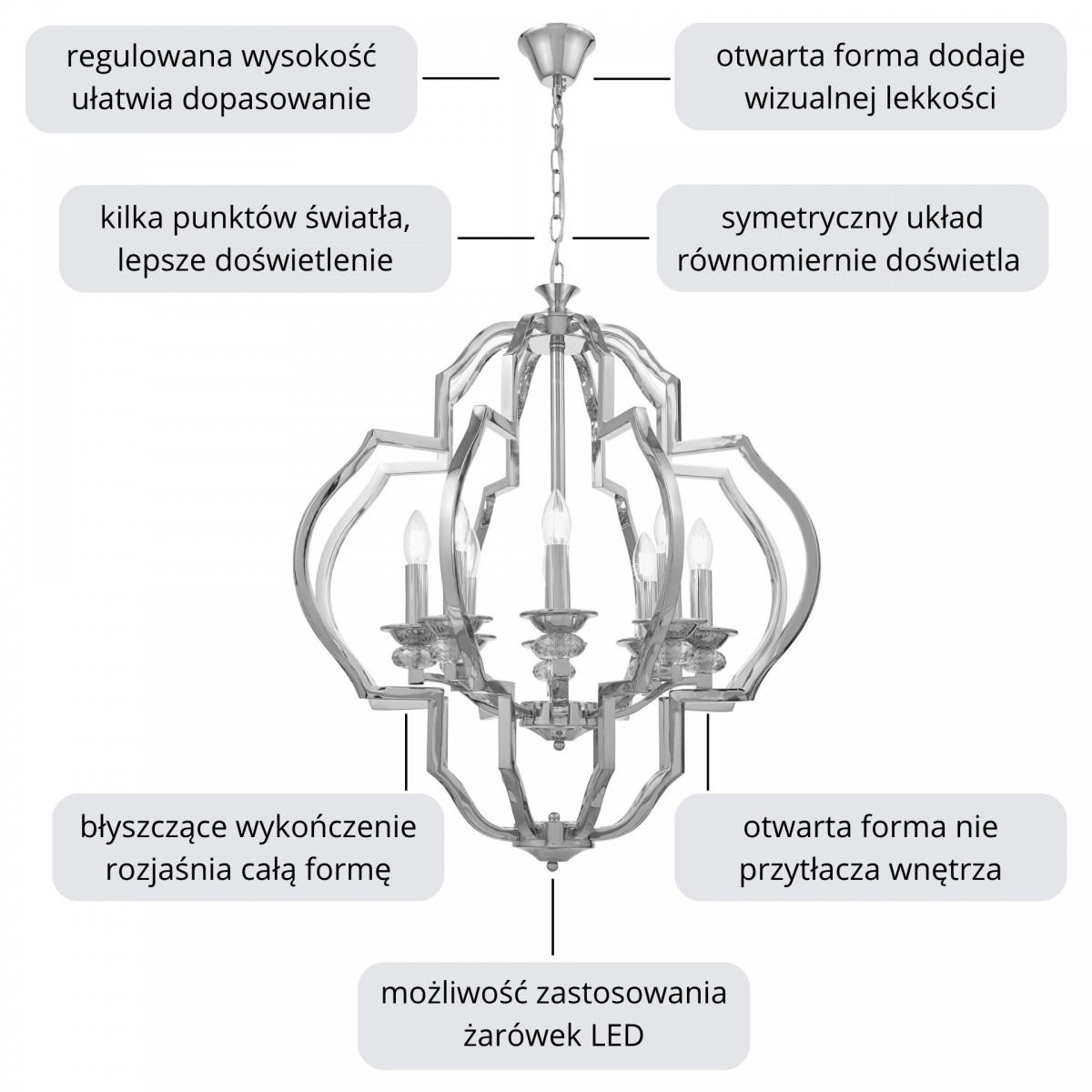 Lampa wisząca CESARO W8